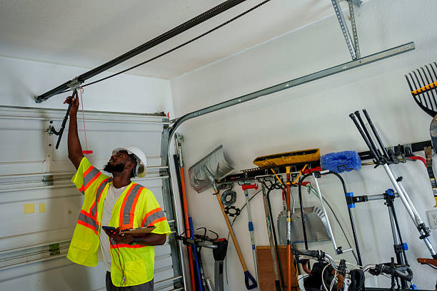 Professional Garage Door Panel Replacement technician working in DeSoto, TX